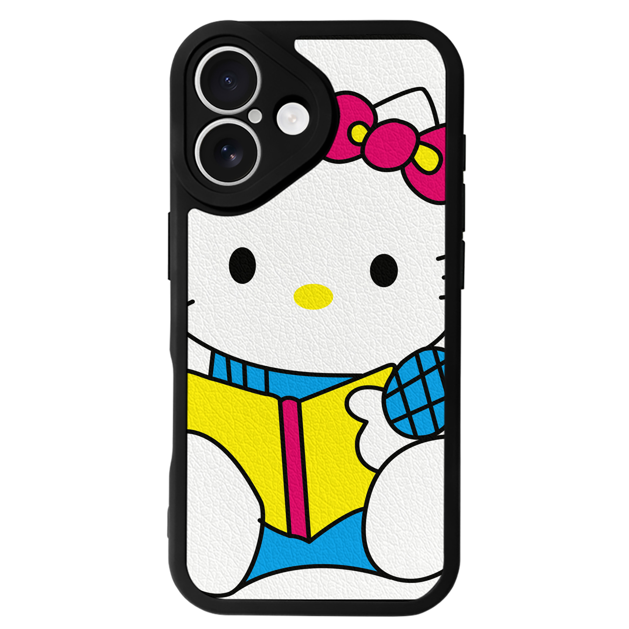 （画像用） Hello Kitty ハローキティ 【iPhone 16シリーズ対応】シリコンスマホケース（レザー調） 材質：シリコン